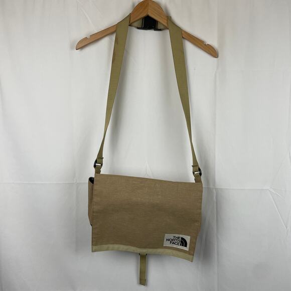 The North Face Berkeley Messenger Satchel Bag Brown Flap Top Adjustable NF0A3KWJ - Picture 1 of 9